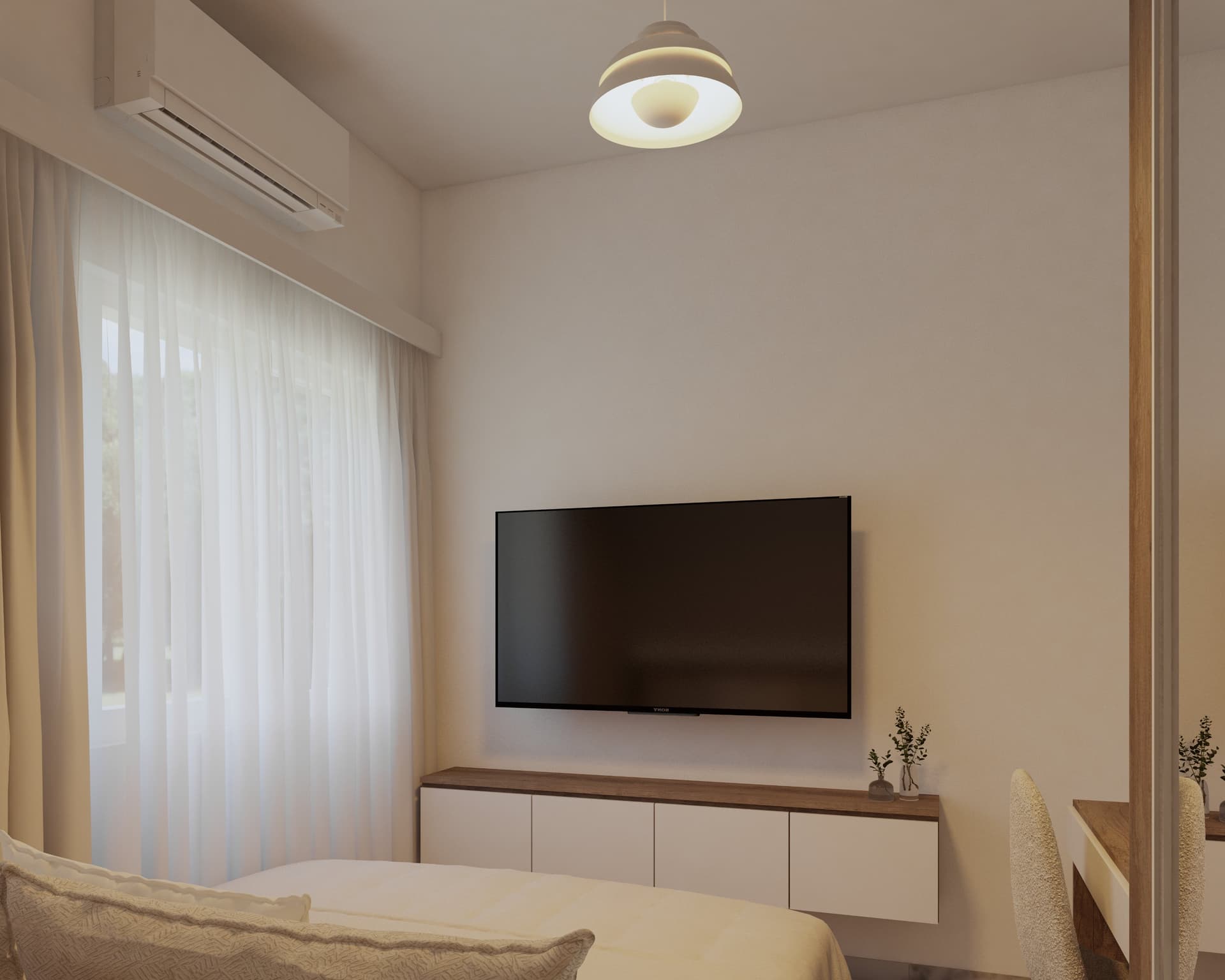 diseño interior completo de dormitorio desarrollado por rüf arquitectura